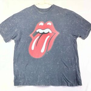 VTG The Rolling Stones T-Shirt Men 2XL Rock & Roll Band Red Hot Lips Tongue